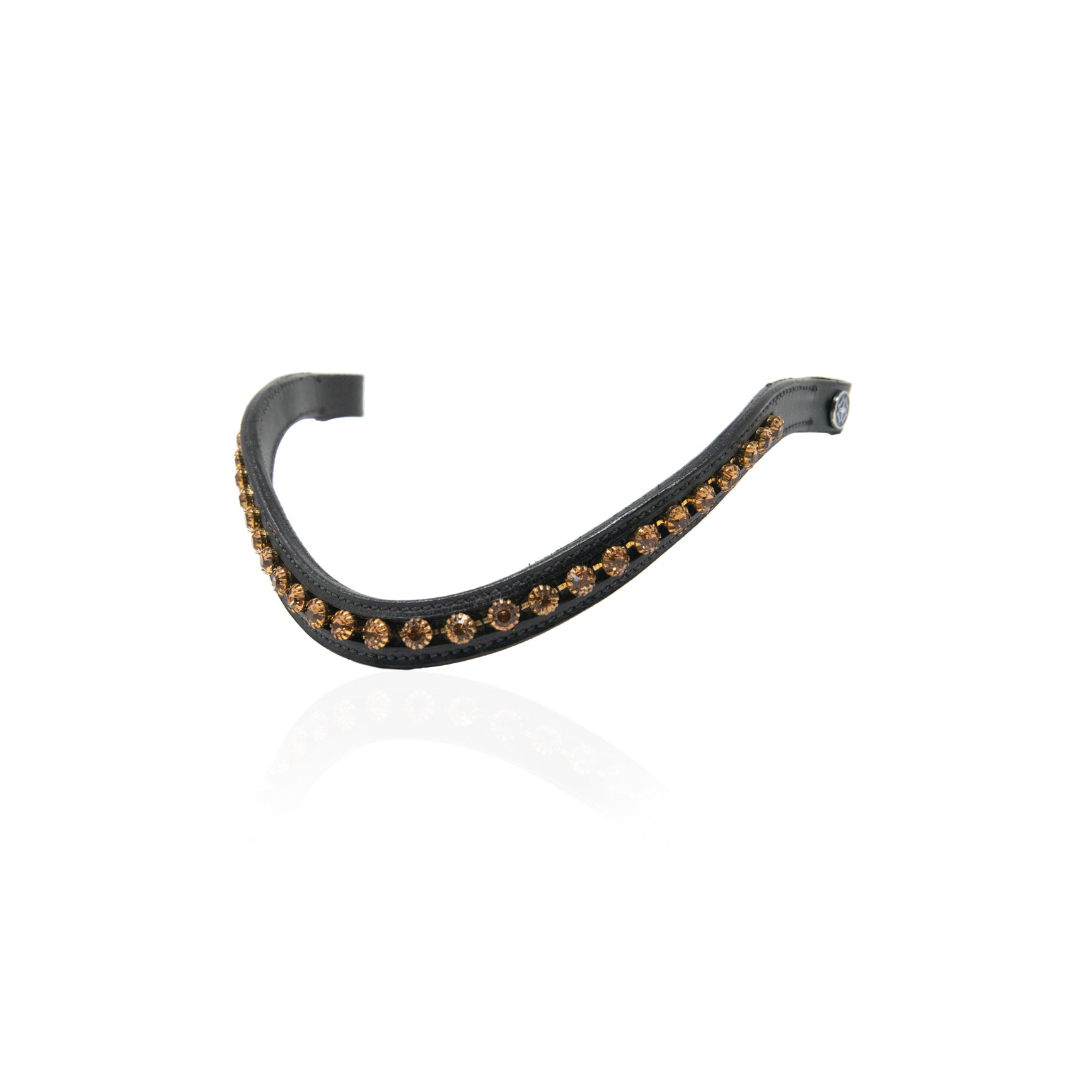Dapple Equestrian horse browband with Amber Diamante details called Amber Browband
