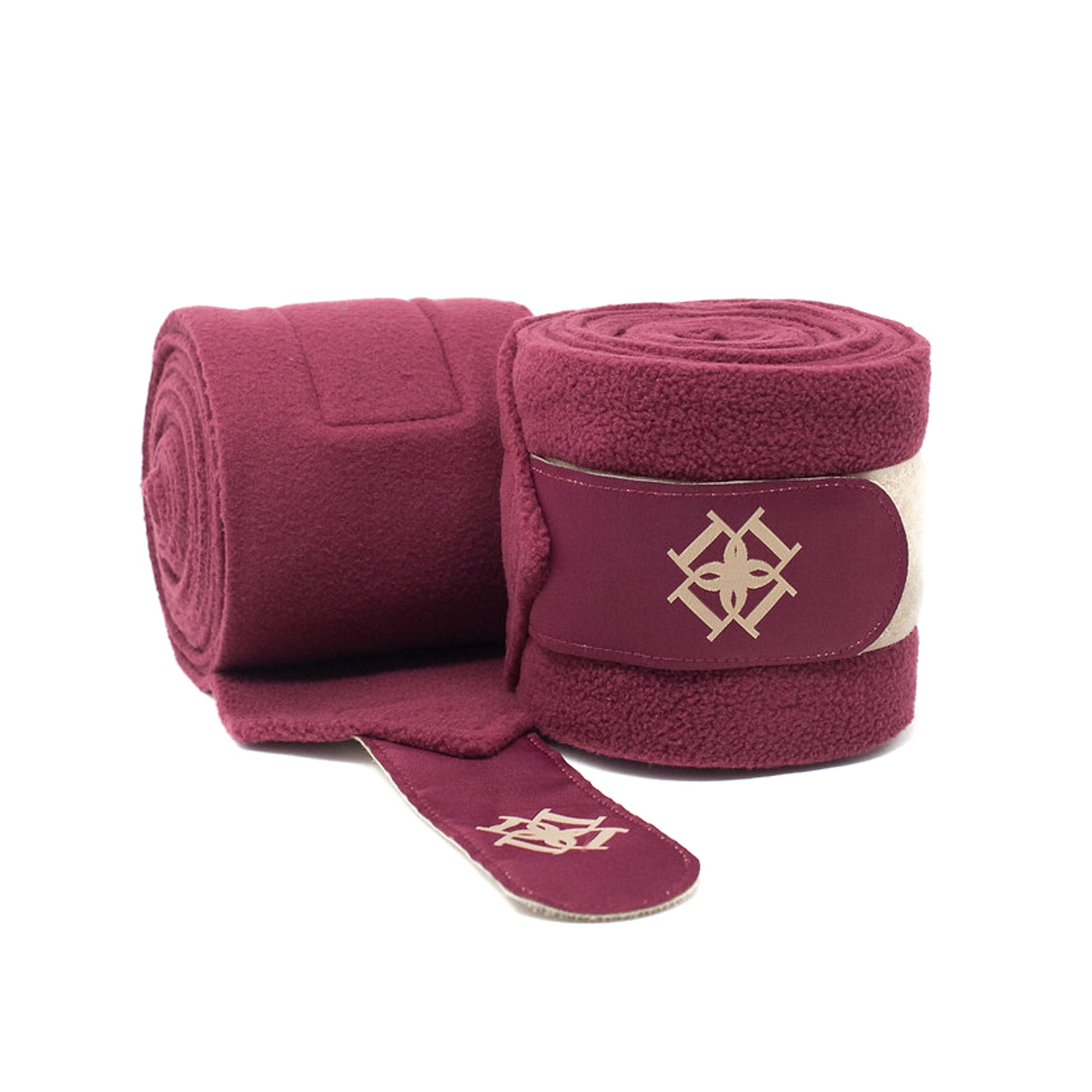Dapple Equestrian set of 4 Burgundy Fleece Bandages