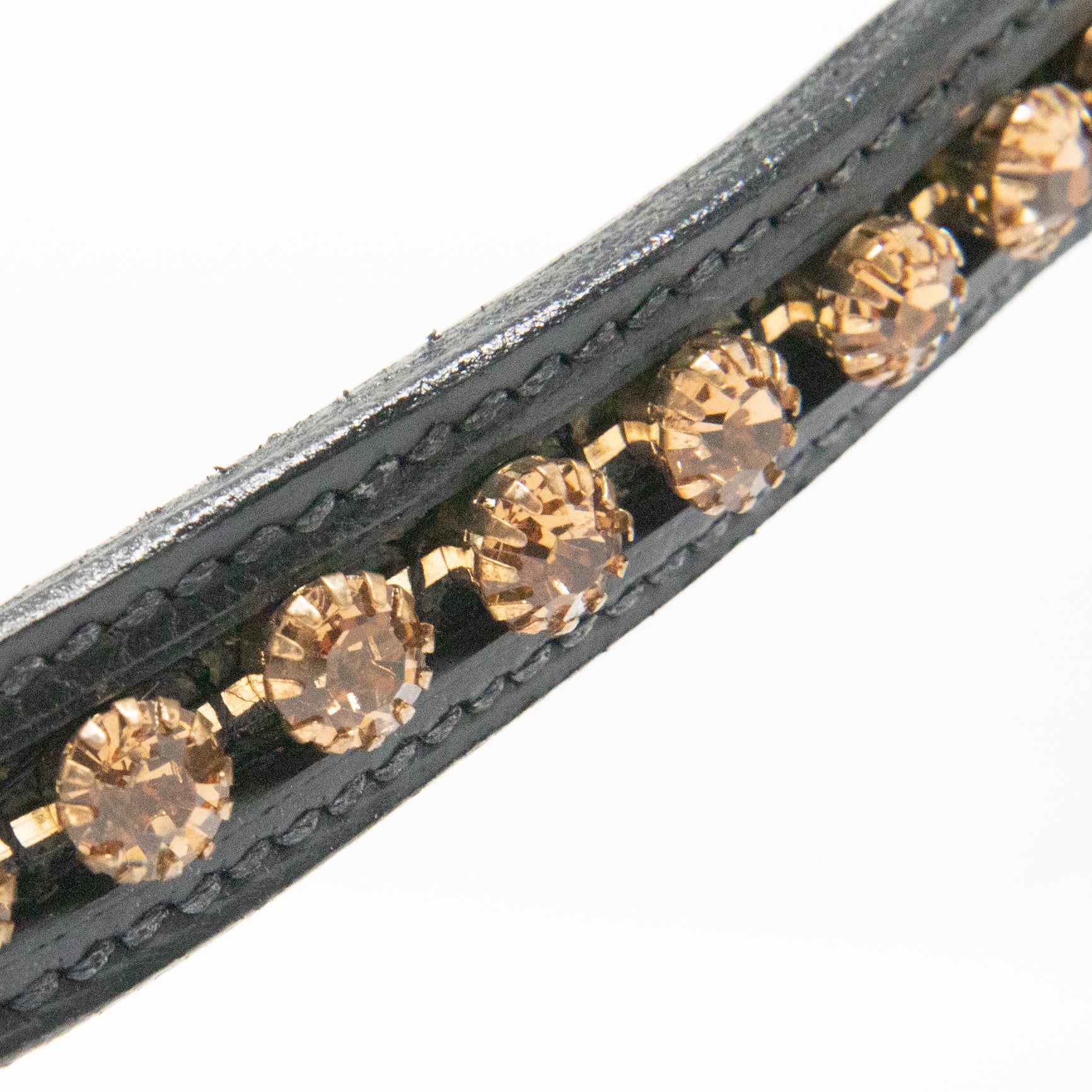 Dapple Equestrian horse browband with amber Diamante details called Amber Browband