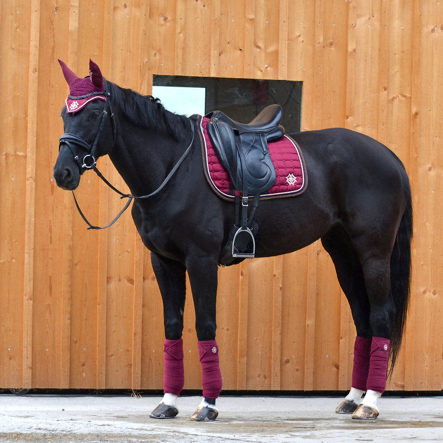 Dapple Burgundy Fleece Bandages
