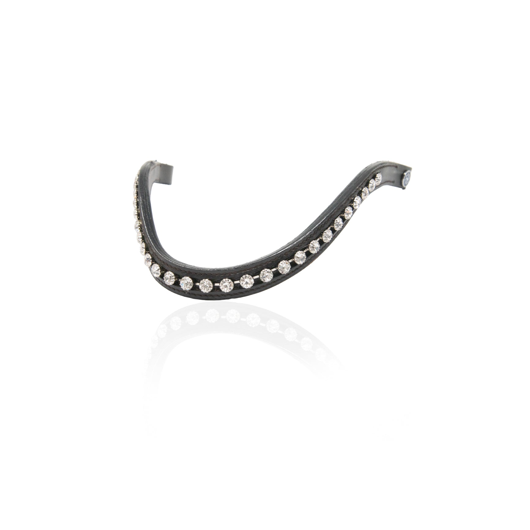 Dapple Equestrian horse browband with white Diamante details called Sugar Browband