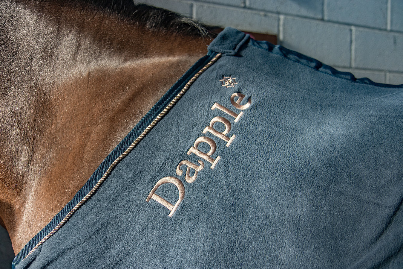 Dapple Horse Rug embroidered detail