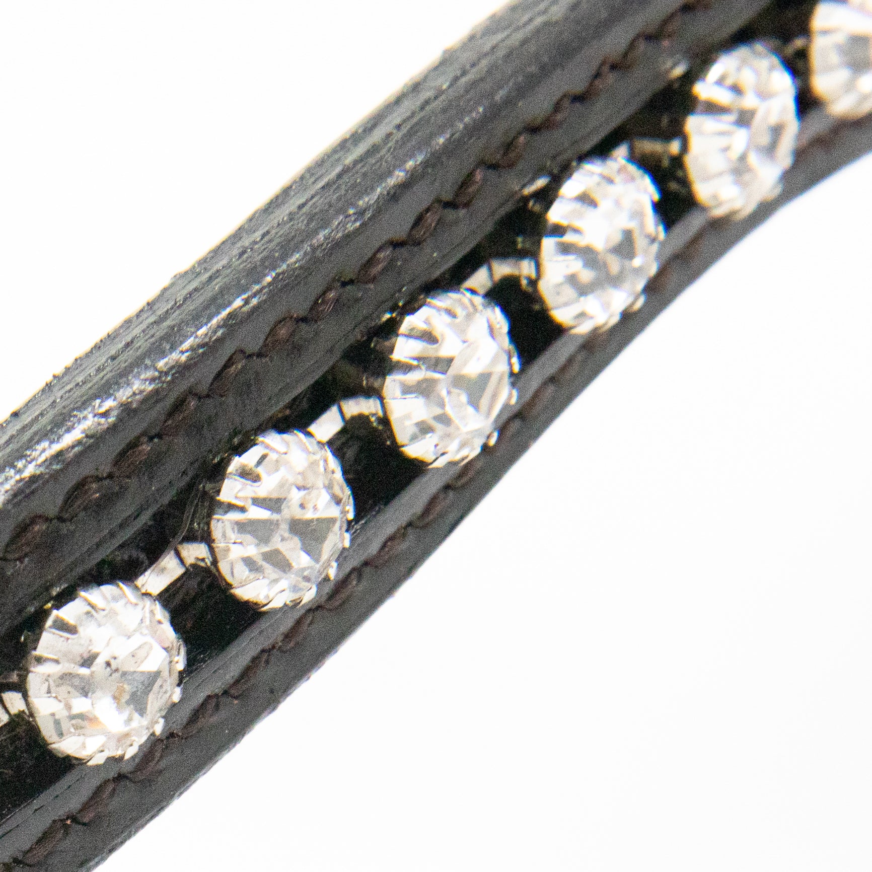 Dapple Equestrian horse browband with white Diamante details called Sugar Browband