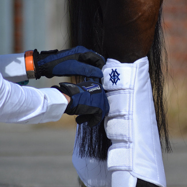Dapple Equestrian White Horse Boots