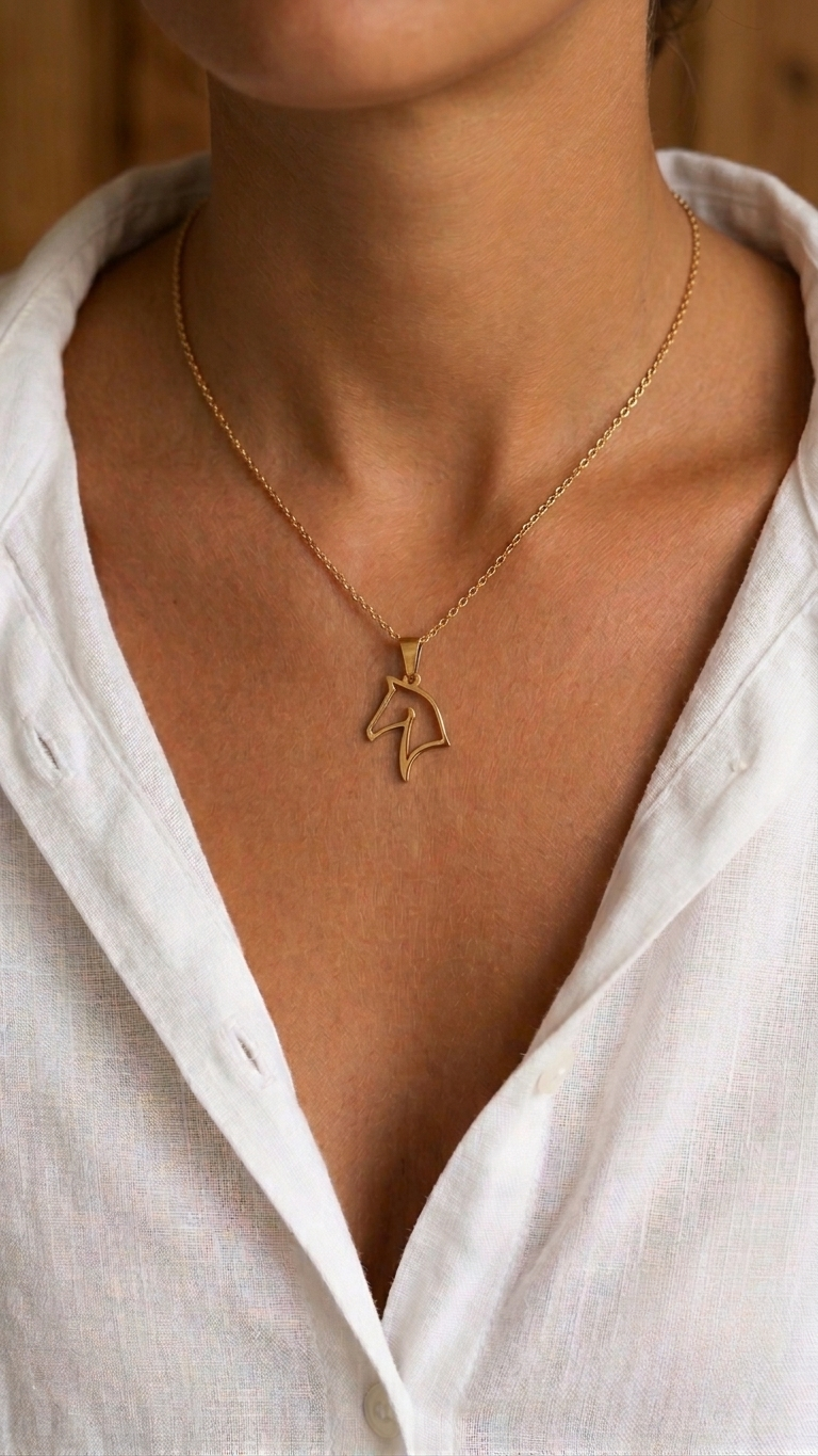 Dazzle Horsehead Necklace