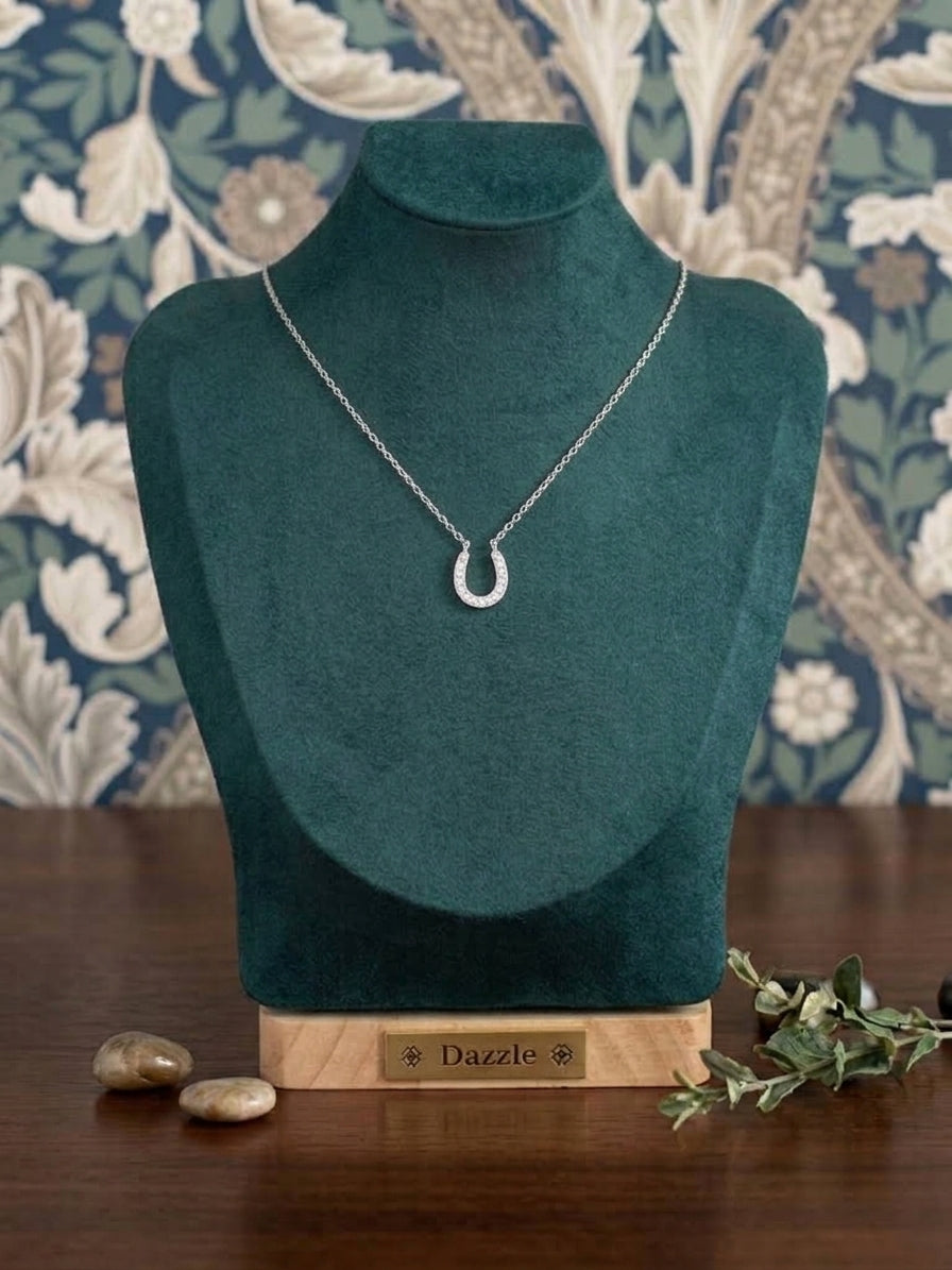 Dazzle Jennie Horseshoe Bling Necklace