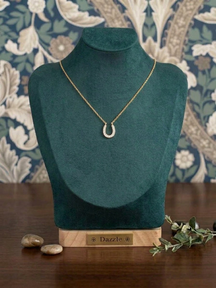 Dazzle Jennie Horseshoe Bling Necklace