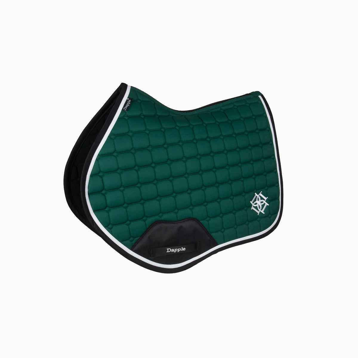 Green, Black & White Saddle Pad Close Contact