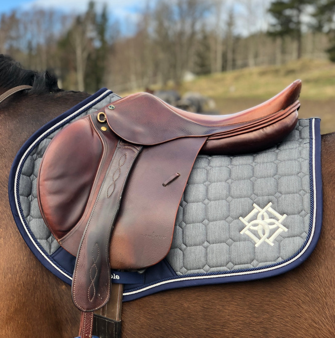 Grey Melange Close Contact Saddle Pad