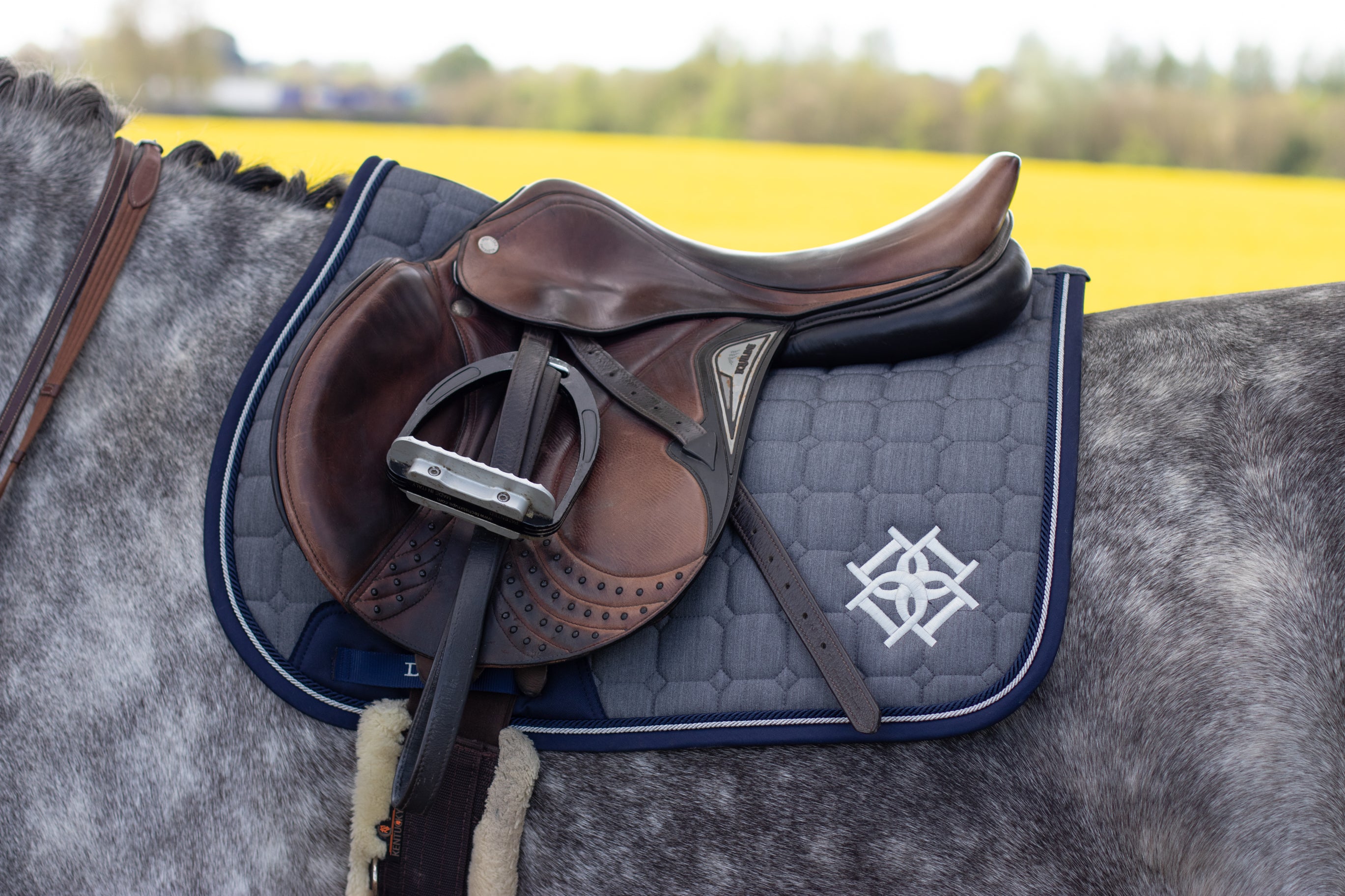 Grey Melange Saddle Pad by Dapple Equestrian
