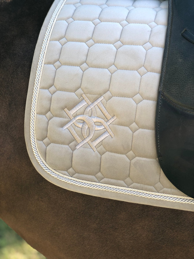 Irish Cream Velvet Saddle Pad