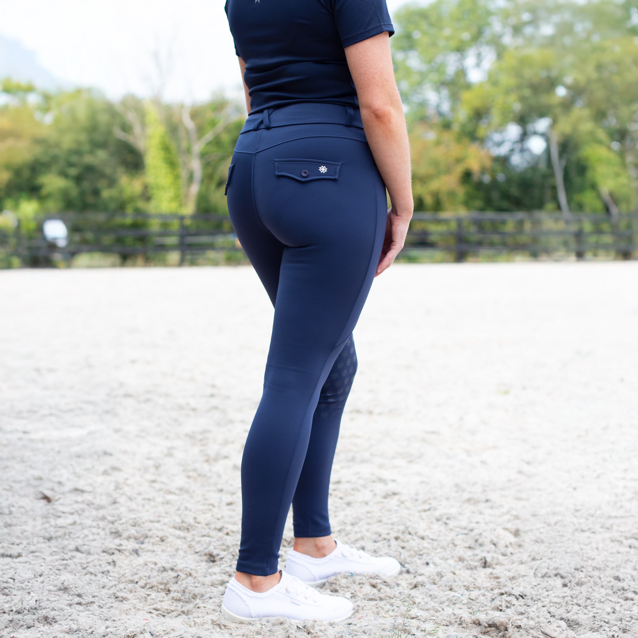 Navy Compression Riding Leggings
