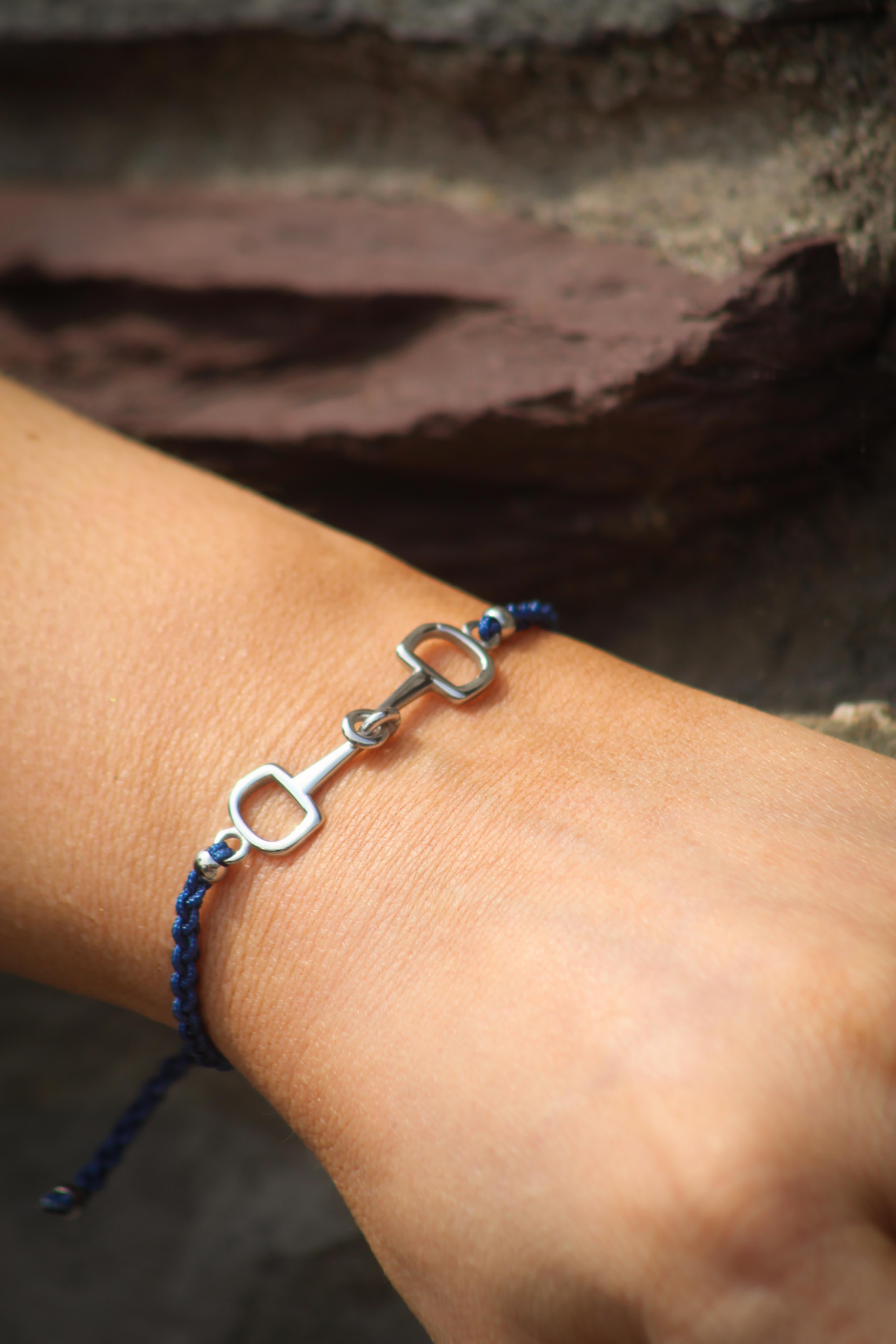 Navy Dapple Equestrian Bracelet