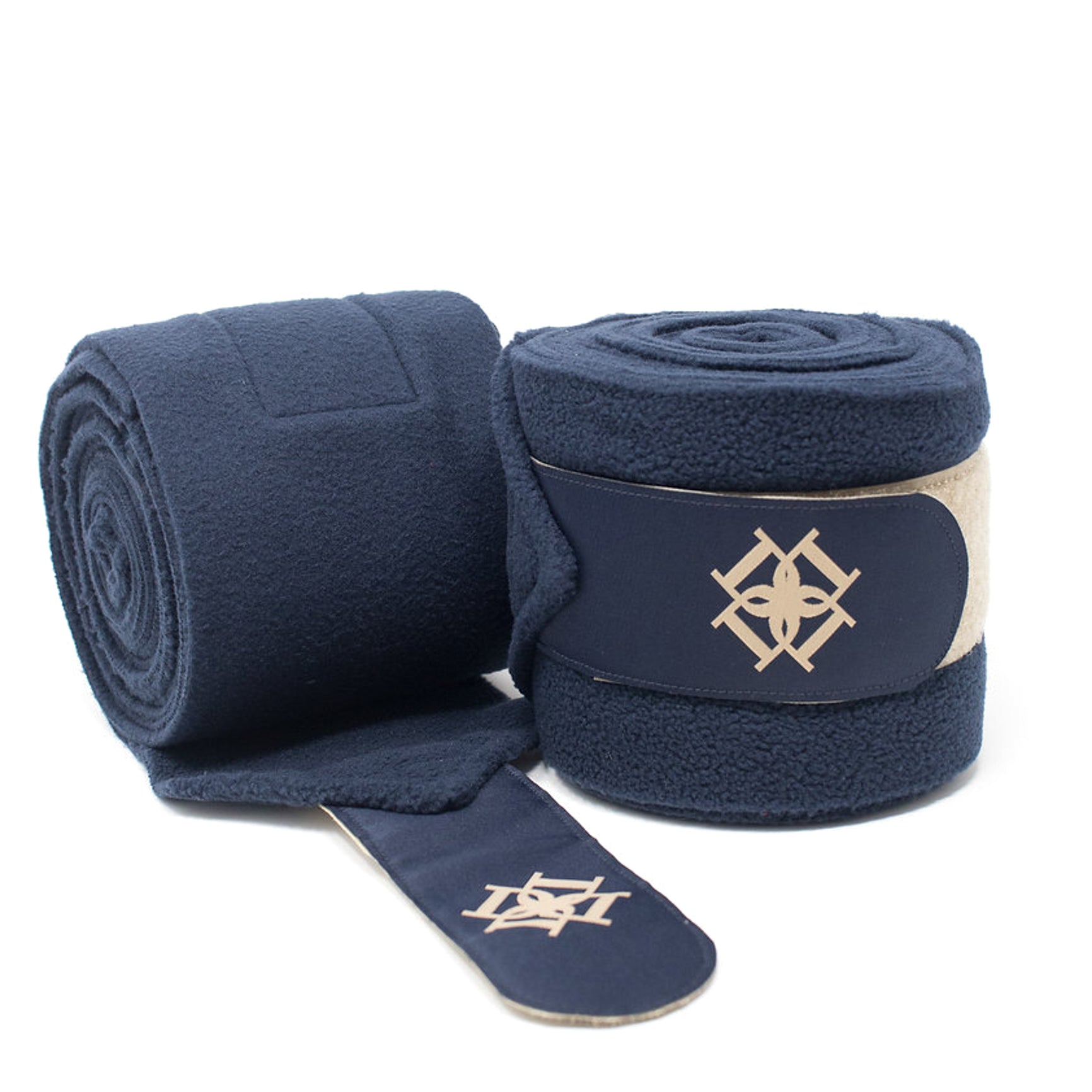 Dapple Equestrian set of 4 Navy Fleece Bandages