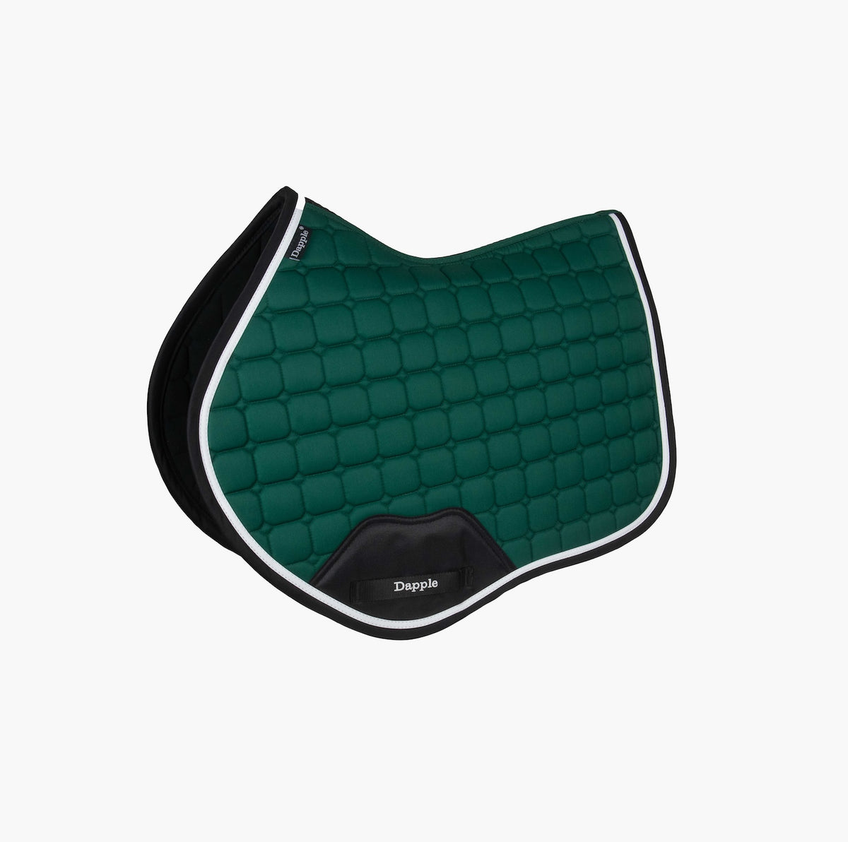 Green, Black & White Saddle Pad Close Contact