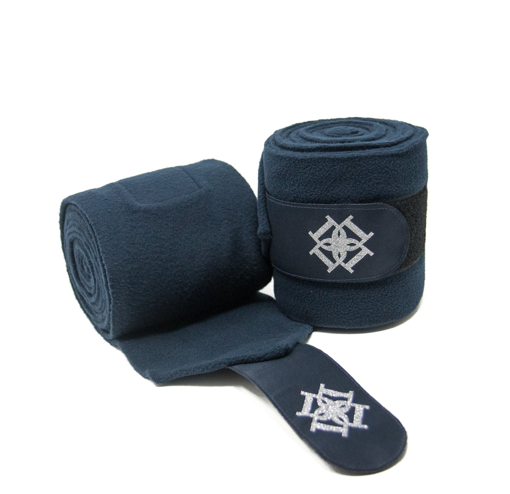 Dapple Equestrian set of 4 Oxford Blue Fleece Bandages