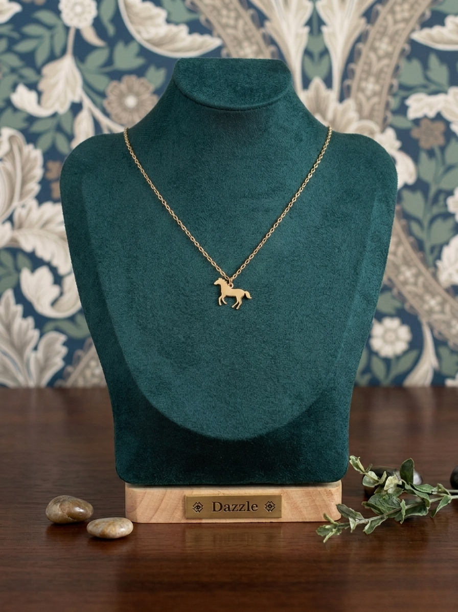 Dazzle Running Horse Necklace