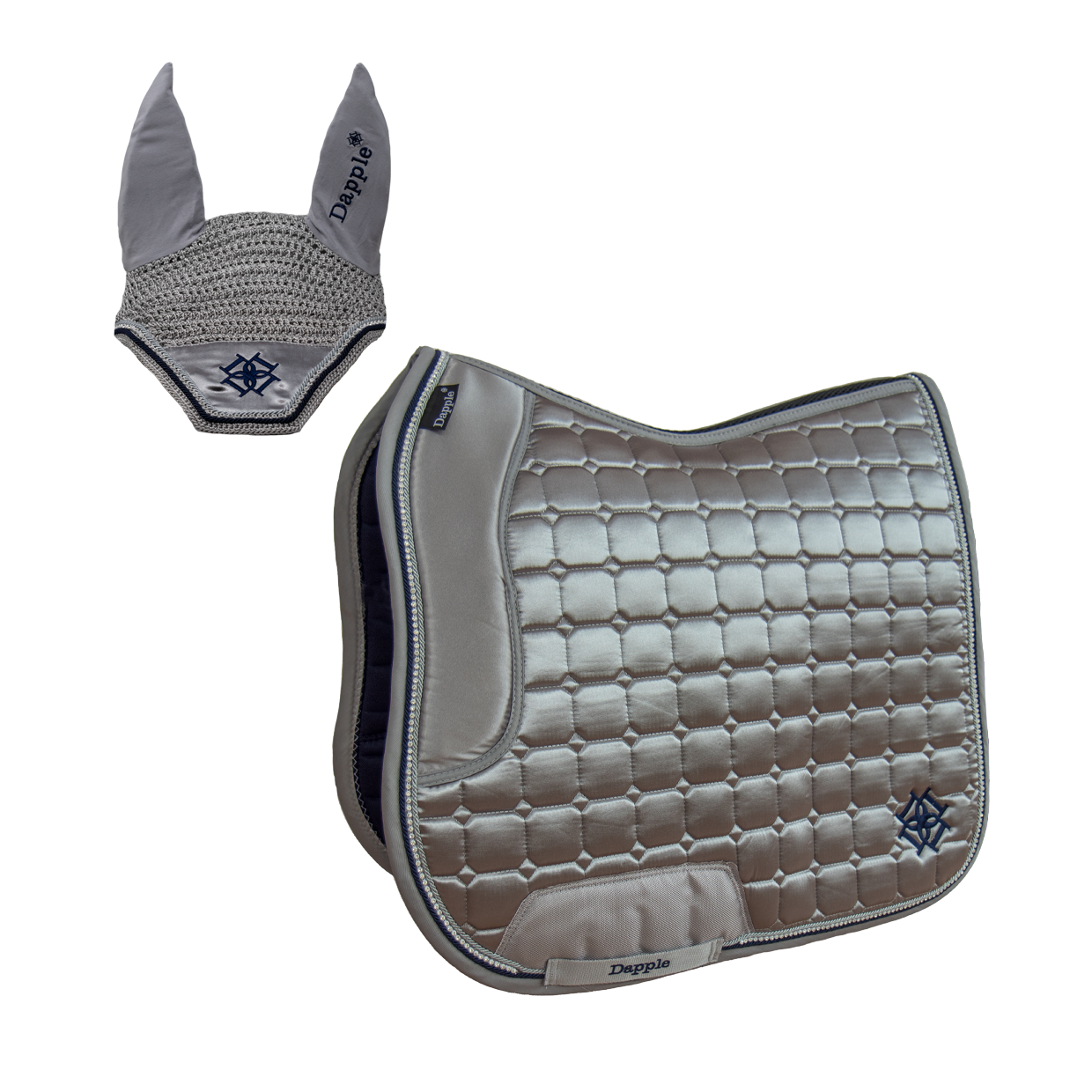 Arctic Silver Saddle Pad and Fly Veil Set