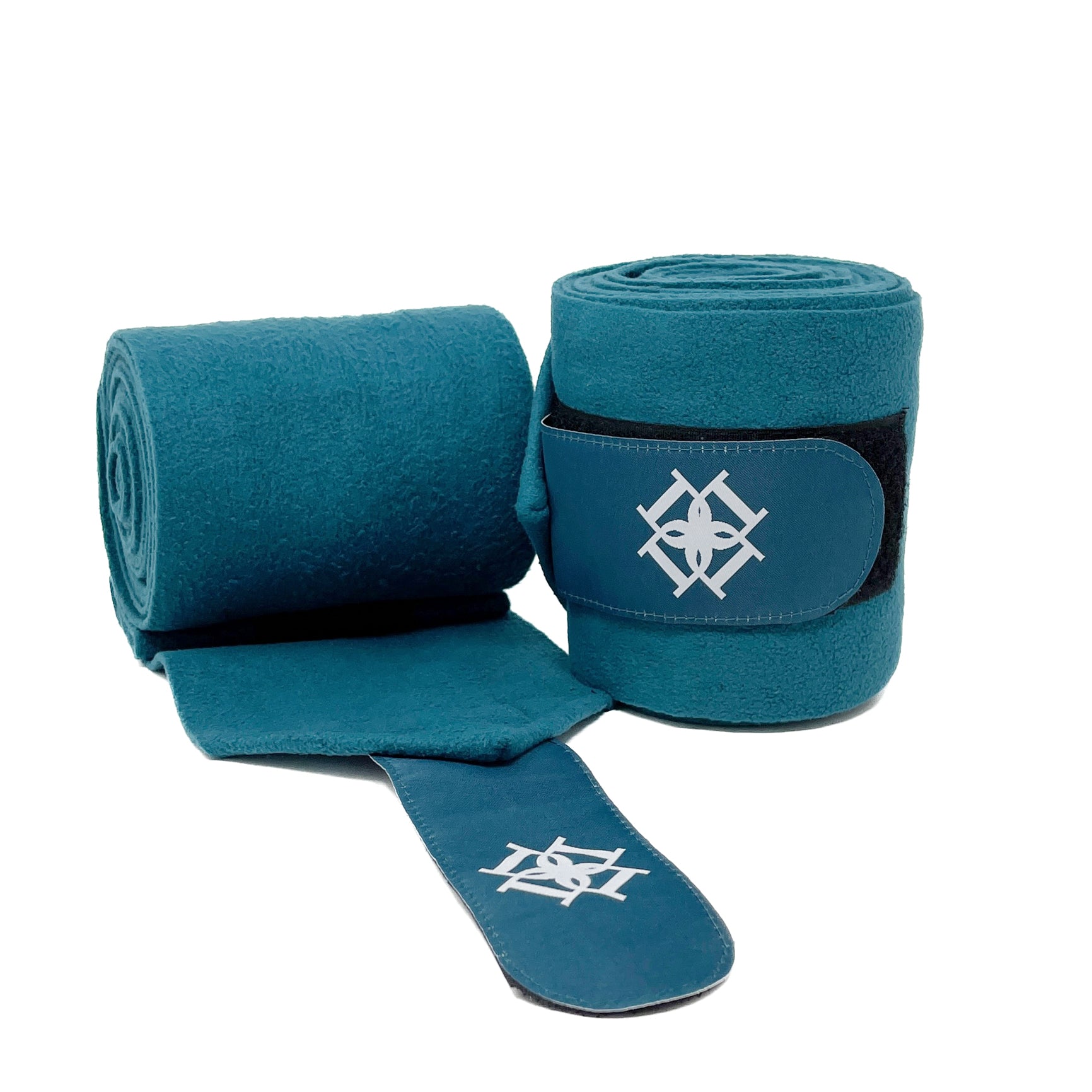 Dapple Equestrian set of 4 Teal Fleece Bandages