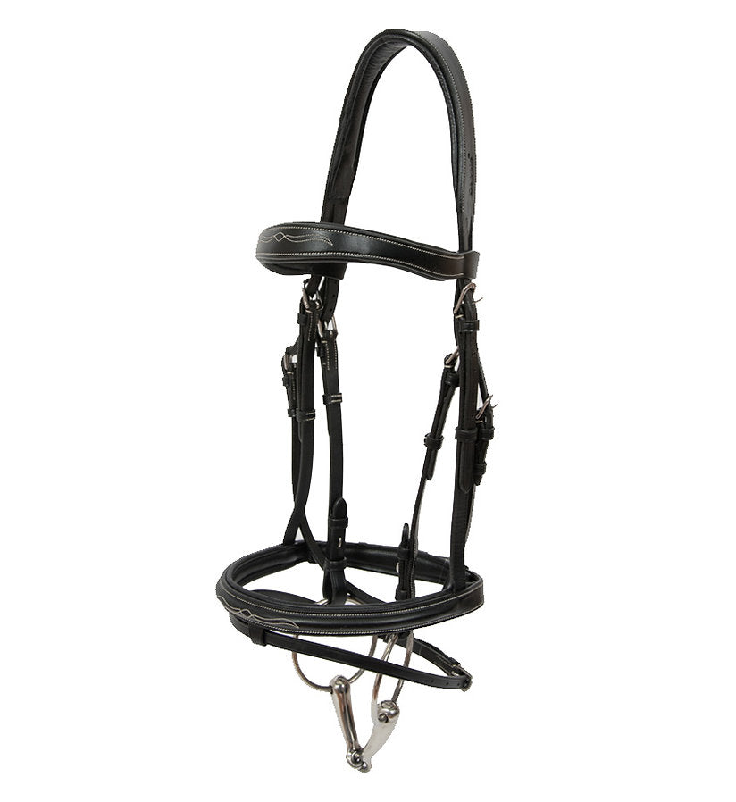 Dapple Equestrian Black Anatomical Bridle