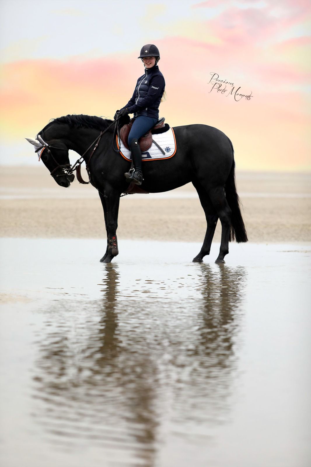 Cloud Grey Saddle Pad & Rider