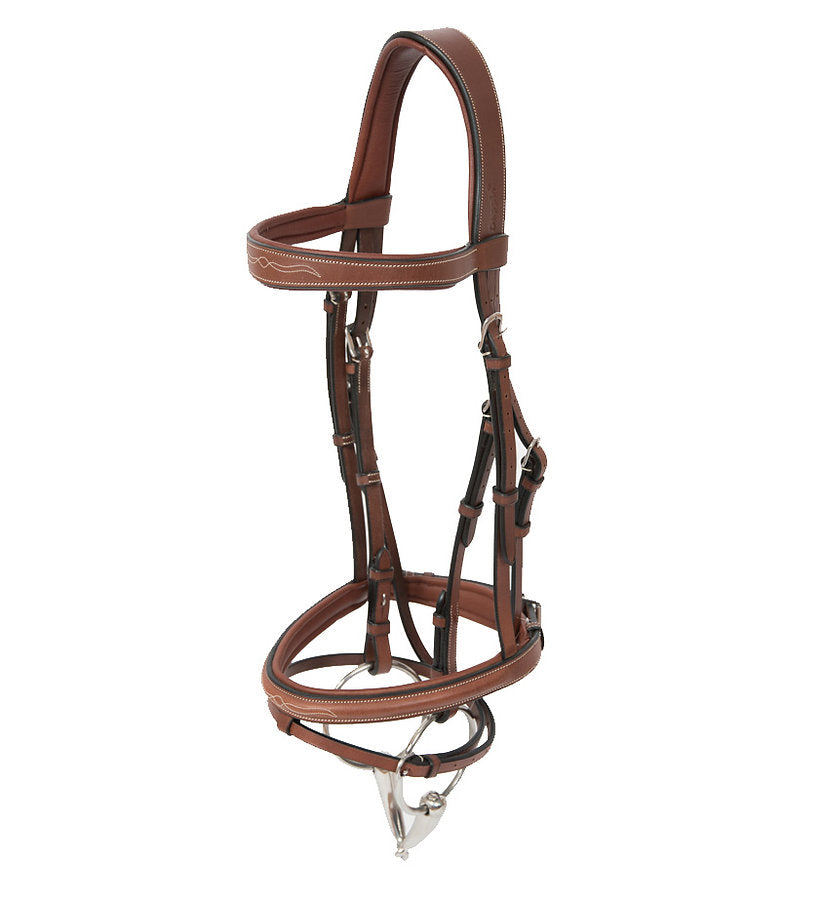 Dapple Equestrian Cognac Anatomical Bridle