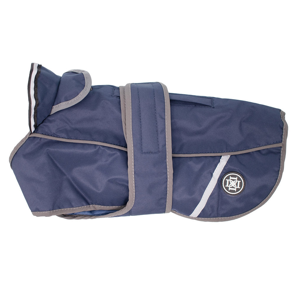 Navy Waterproof Dog Coat