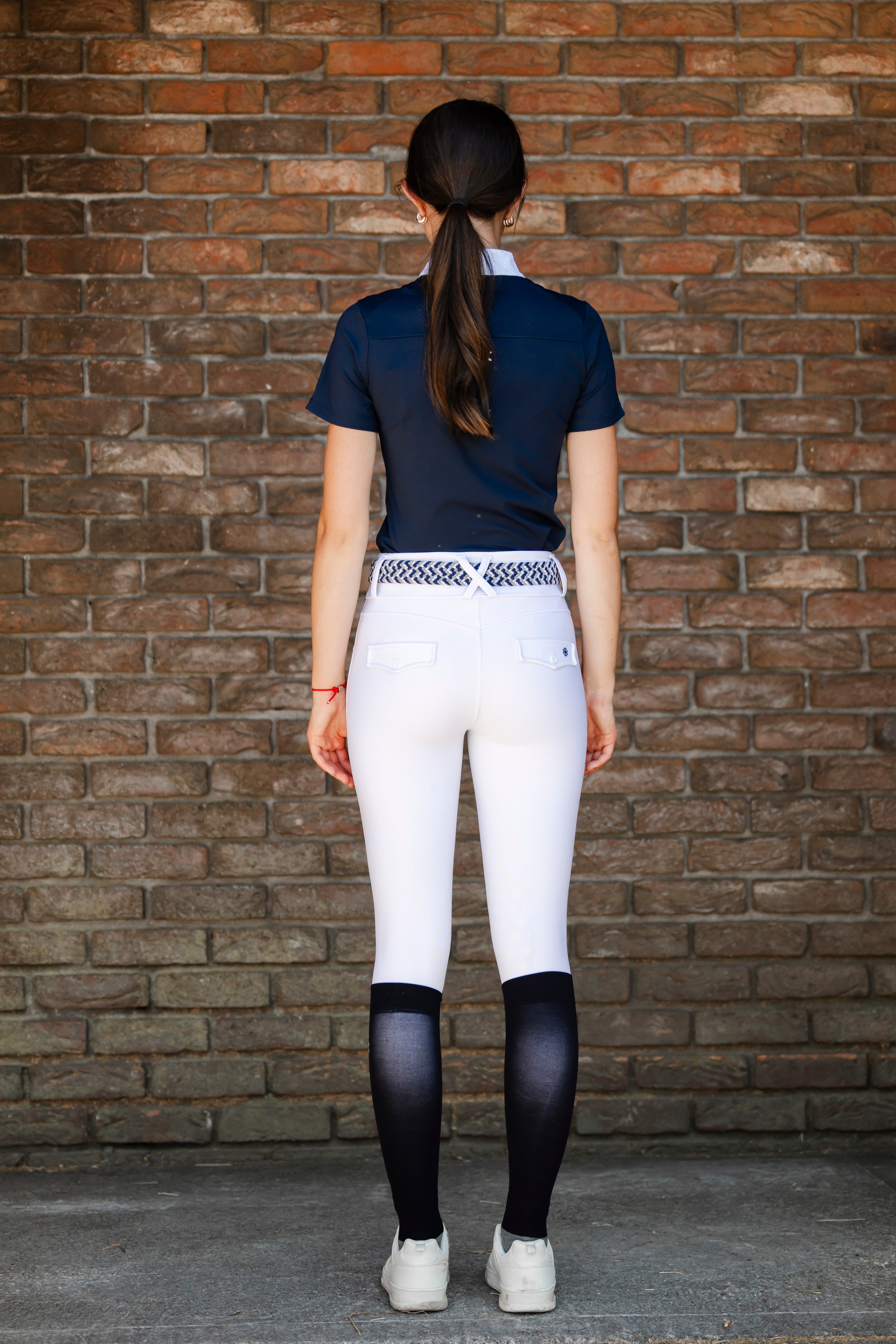 White Compression Shaper Riding Leggings