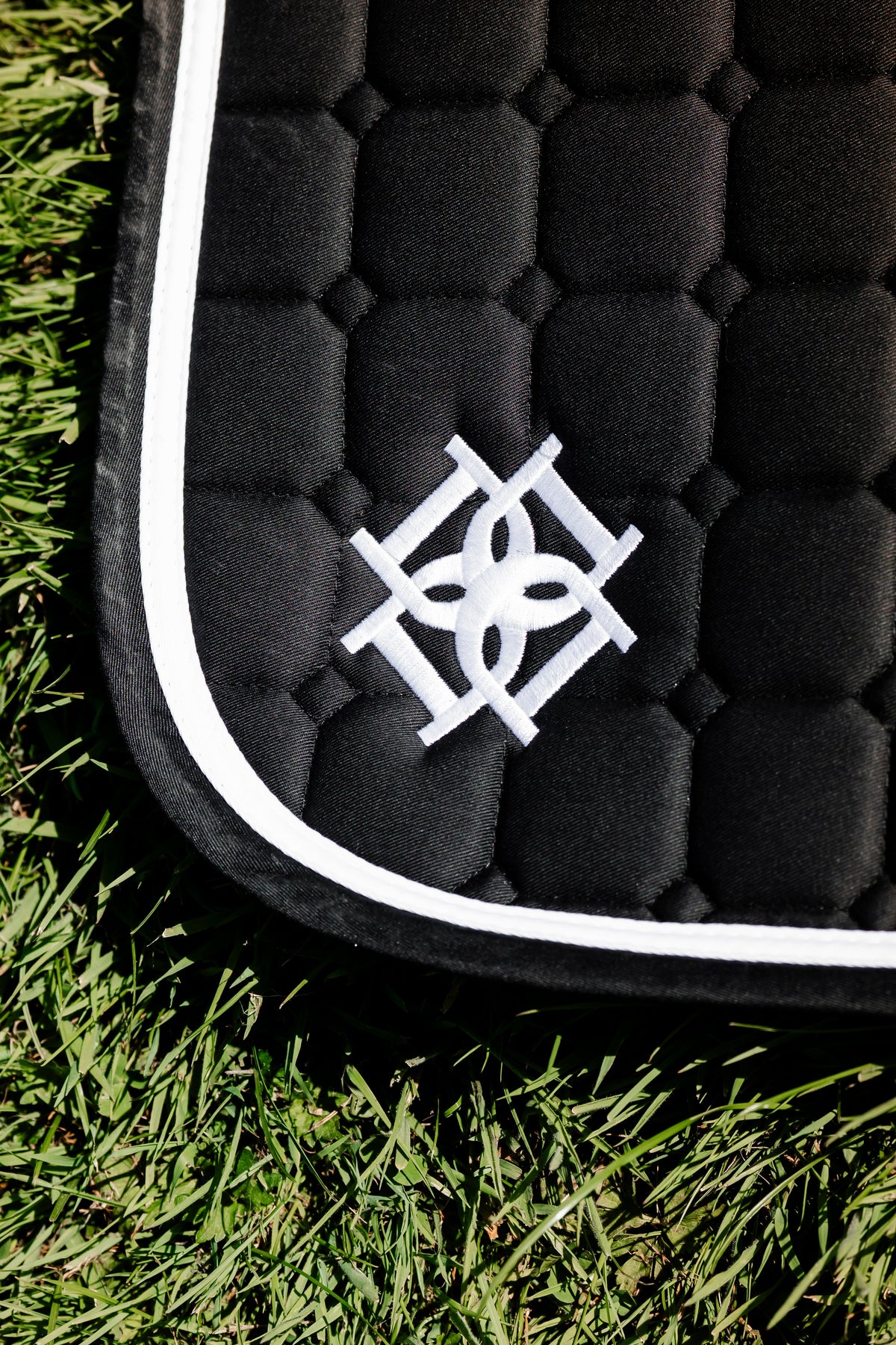Black Saddle Pad and Fly Veil Set