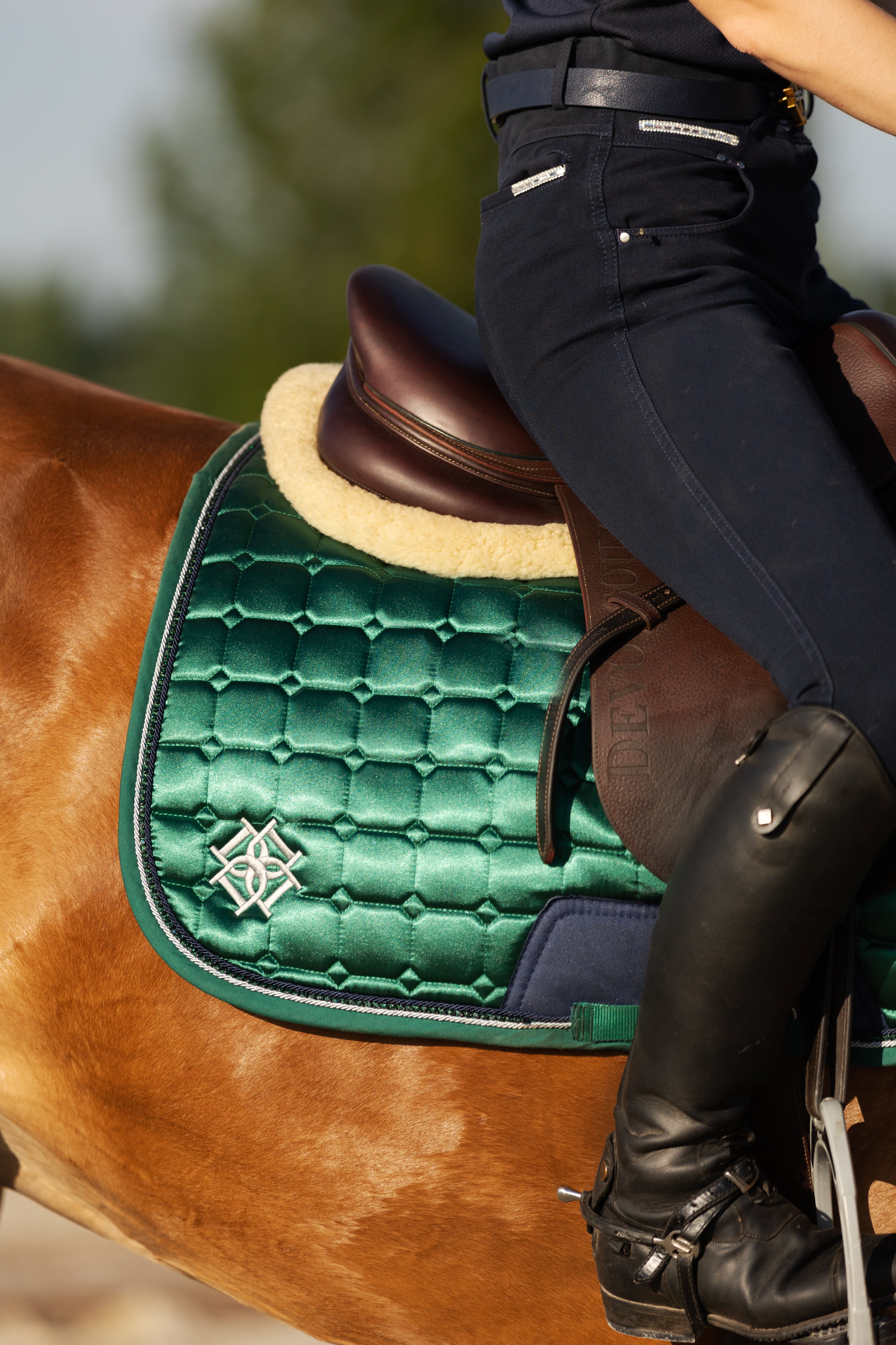Dapple Equestrian Emerald Green Jump Saddle Pad