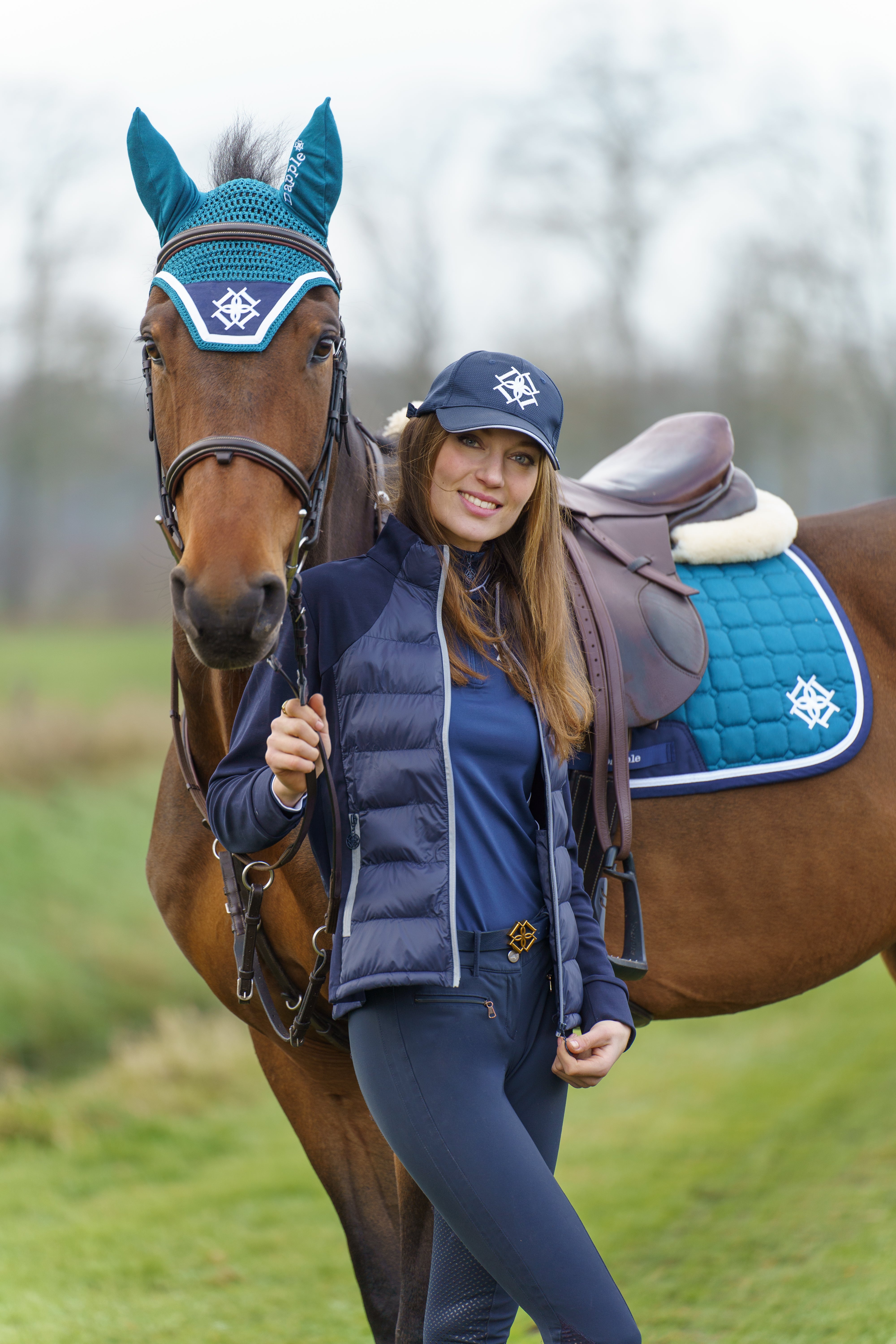 Horse and rider dressed in Dapple Equestrian 