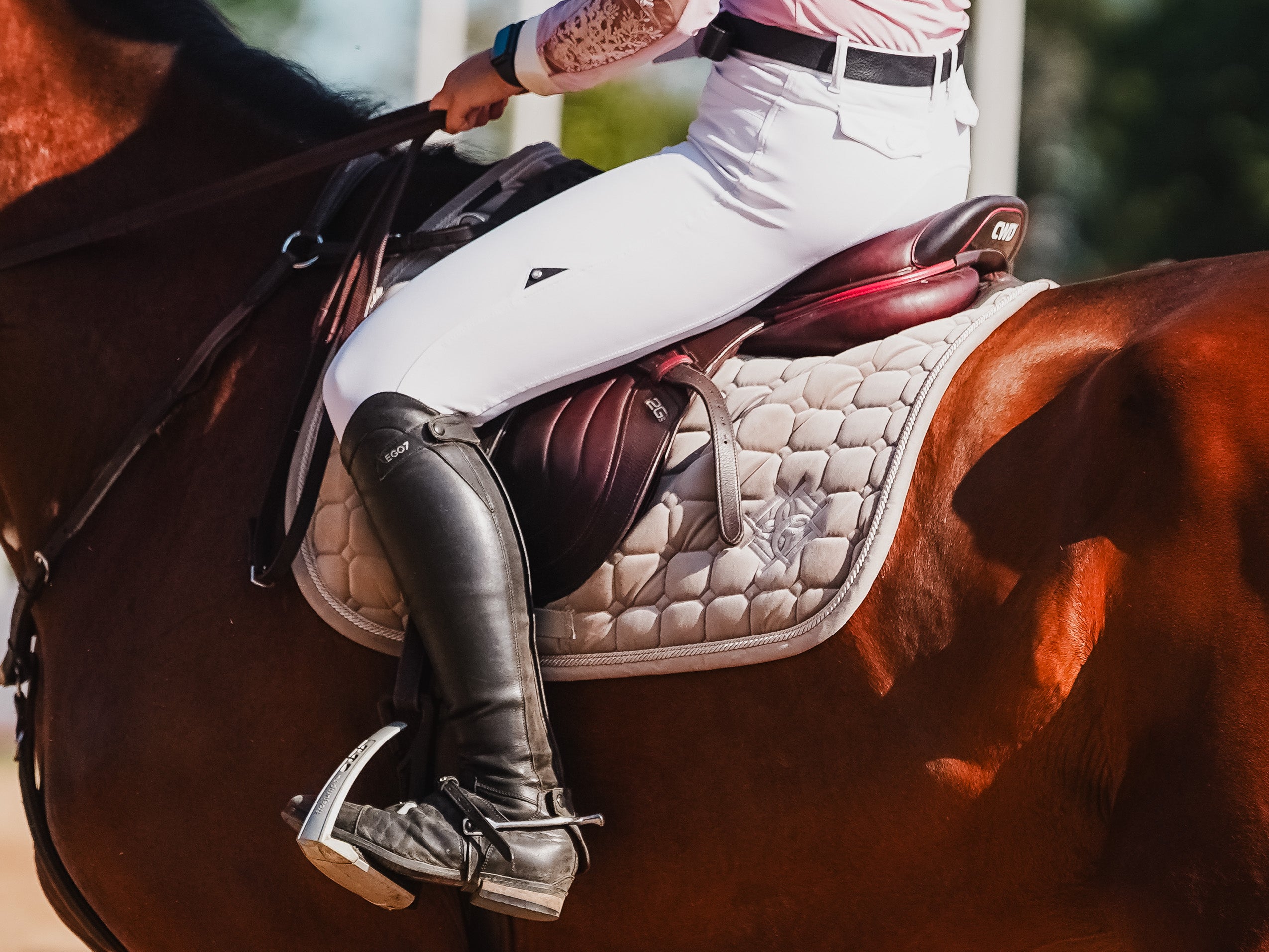 Irish Cream Velvet Saddle Pad