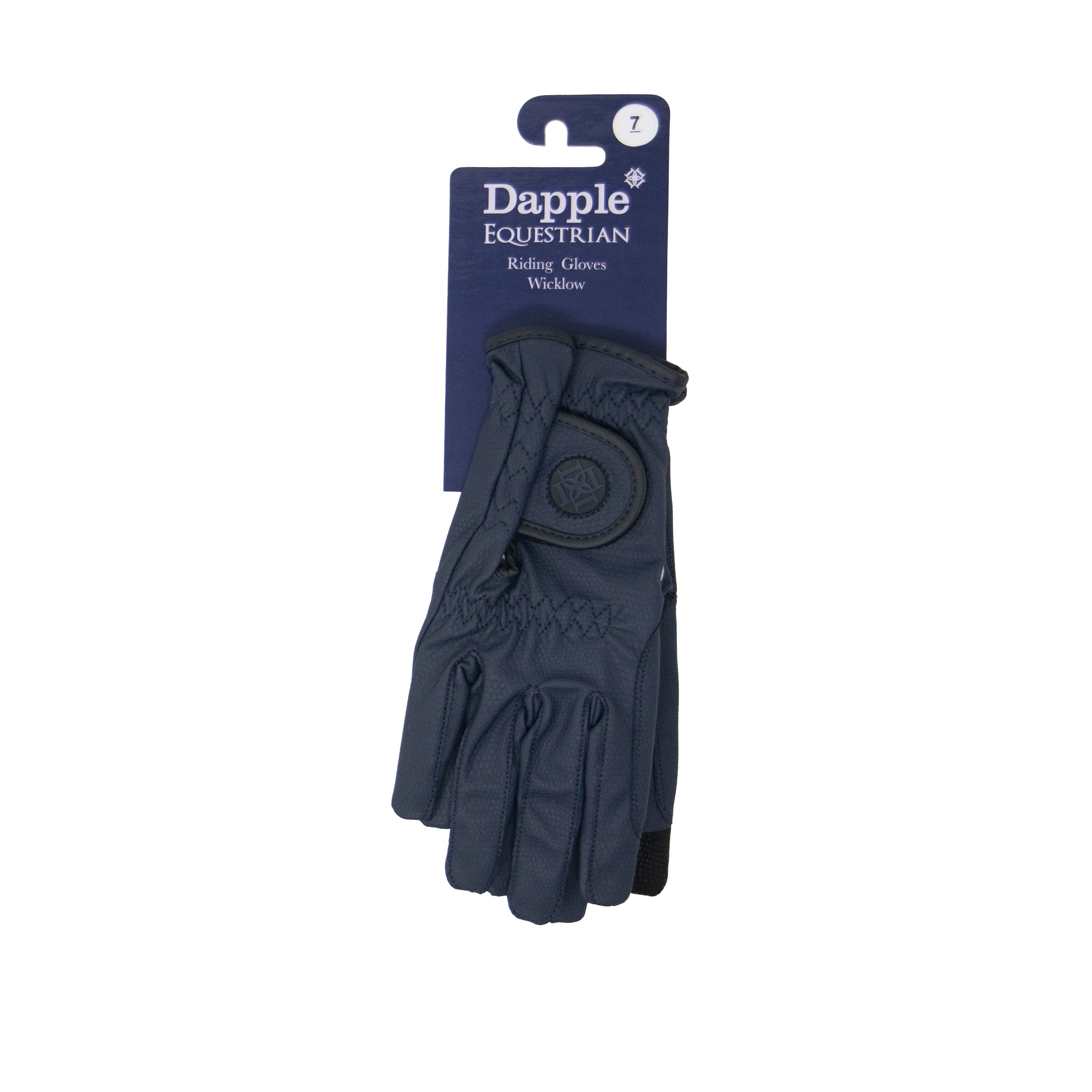 Navy Riding Gloves by Dapple Equestrian with Touch Screen Compatible.
