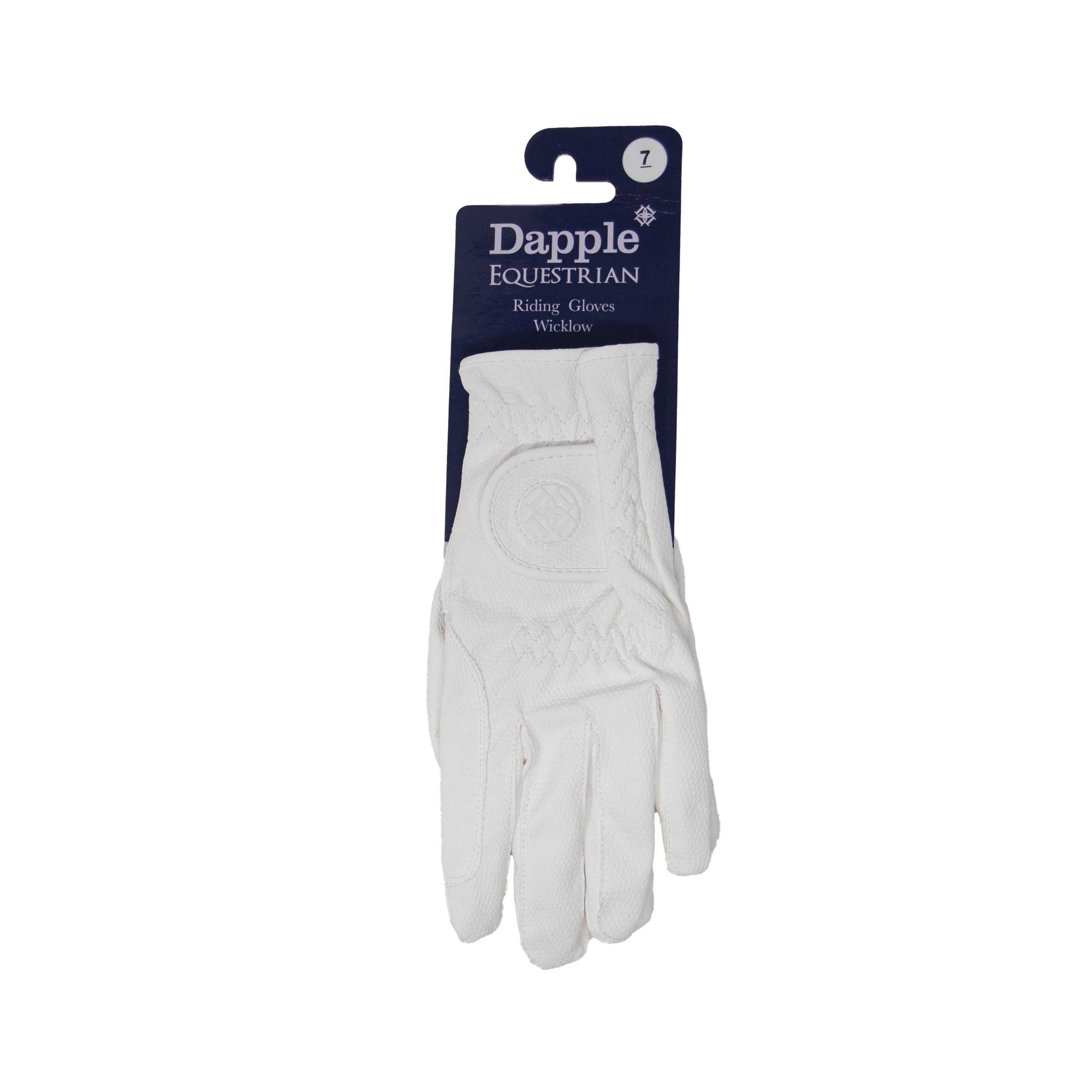 White Riding Gloves by Dapple Equestrian with Touch Screen Compatible.