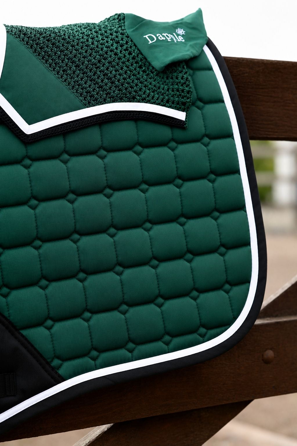 Green, Black & White Saddle Pad GP/Jump